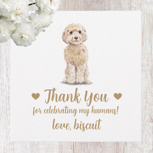 Aangepaste Cockapoo Dog Wedding Favoriete Labels