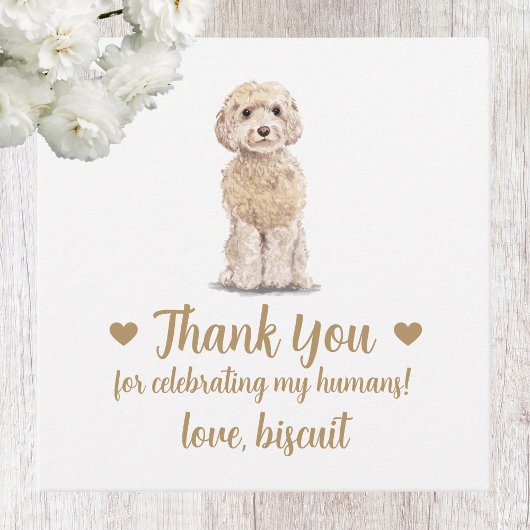 Aangepaste Cockapoo Dog Wedding Favoriete Labels