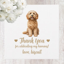 Aangepaste Cockapoo Dog Wedding Favoriete Labels
