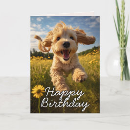 Aangepaste Cockapoo Happy Birthday Kaart