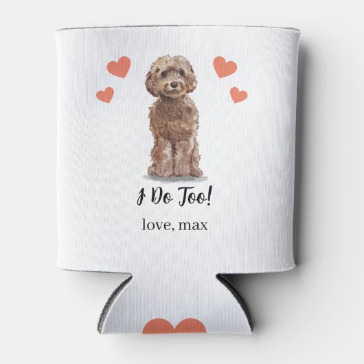 Aangepaste Cockapoo Pet Wedding Koelbox Blikjeskoeler (Voorkant)