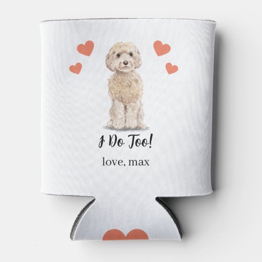 Aangepaste Cockapoo Pet Wedding Koelbox Blikjeskoeler (Voorkant)