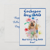 Aangepaste Cockapoo vader hond beste gekke hond va Bedankkaart (Voorkant / Achterkant)
