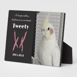 Aangepaste Cockatiel Foto Herdenking Fotoplaat