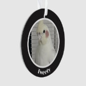 Aangepaste Cockatiel Foto Herdenking Ornament (voorkant)
