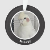 Aangepaste Cockatiel Foto Herdenking Ornament (voorkant)