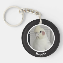Aangepaste Cockatiel Foto Herdenking  Sleutelhanger