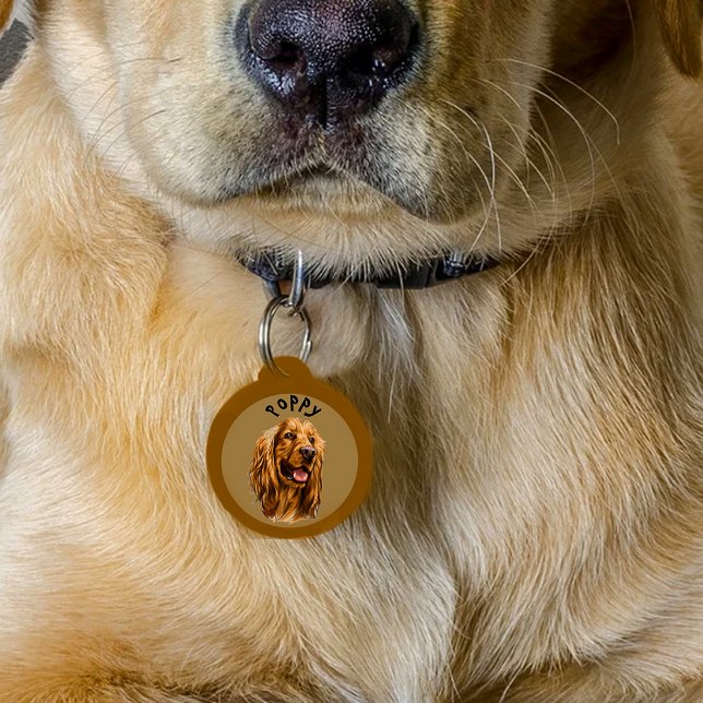 Aangepaste Cocker Spaniel-foto | Gepersonaliseerd  Huisdierpenning (Creator heeft geüpload)