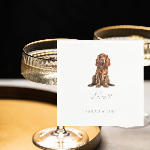 Aangepaste Cocker Spaniel Huisdier bruiloft servet