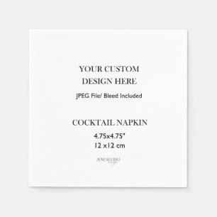 Aangepaste cocktail servet print 4.75 "x4.75"