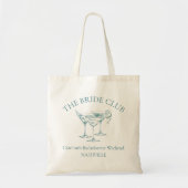 Aangepaste cocktailclub voor vrijgezellenfeesten tote bag (Voorkant)