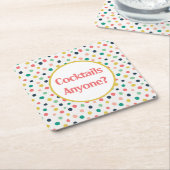 Aangepaste cocktails uit de middelbare eeuw Oranje Kartonnen Onderzetters (Schuin)