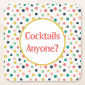 Aangepaste cocktails uit de middelbare eeuw Oranje Kartonnen Onderzetters (Voorkant)