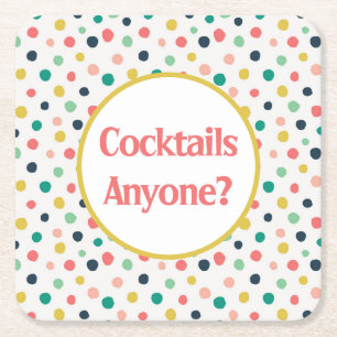 Aangepaste cocktails uit de middelbare eeuw Oranje Kartonnen Onderzetters