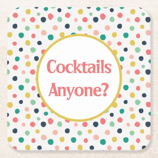 Aangepaste cocktails uit de middelbare eeuw Oranje Kartonnen Onderzetters (Voorkant)