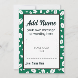 Aangepaste Coffee Gift Card Houder Feestdagenkaart