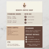 Aangepaste Coffee Shop | Gepersonaliseerde Café Ma Flyer (Achterkant)