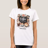 ☕Aangepaste Coffeecore Keuken Cafe Coffee Happy Pl T-shirt (Voorkant)