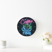 ☕Aangepaste Coffeecore Klok Coffee Memes Neon Uite (Huis)