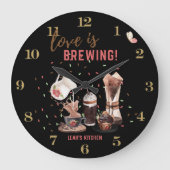 ☕Aangepaste Coffeecore Klok Koffie Memes Barista (Voorkant)