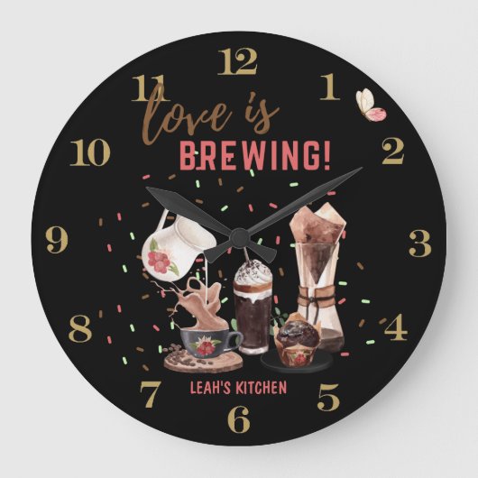 ☕Aangepaste Coffeecore Klok Koffie Memes Barista (Voorkant)