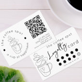 Aangepaste coffeeshop Voeg uw Logo moderne loyalit Visitekaartje