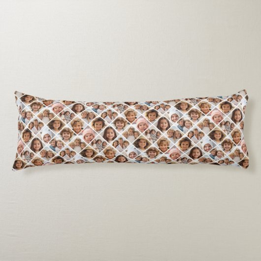 Aangepaste Collage 12 Foto - All Over Pattern Lichaamskussen (Voorkant)