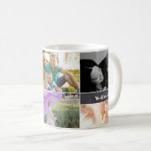 Aangepaste Collage 6 Foto's, speciaal gepersonalis Koffiemok (Voorkant rechts)