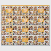 Aangepaste Collage 8 Foto - Aangepaste tekst Alle Cadeaupapier (Vlak)