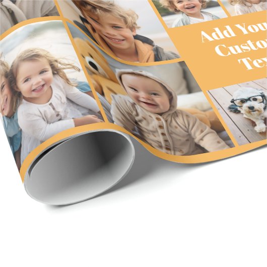 Aangepaste Collage 8 Foto - Aangepaste tekst Alle Cadeaupapier (Rol Hoek)
