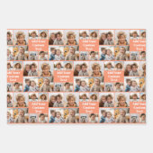 Aangepaste Collage 8 Foto - Aangepaste tekst Alle Inpakpapier Vel (Voorkant 3)