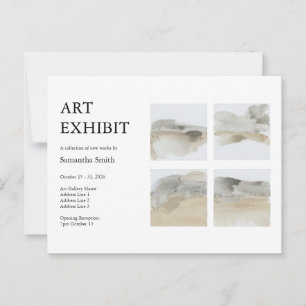 Aangepaste Collage Art Exhibit Invitation Briefkaa Briefkaart