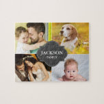 Aangepaste Collage foto's familienaam multi-afbeel Legpuzzel<br><div class="desc">Creëer een uniek en gepersonaliseerd cadeau met onze Custom Collage Foto's Familienaam Multi Afbeeldingen Jigsaw Puzzel. Met deze aanpasbare puzzel kunt u gekoesterde familiefoto's presenteren, waardoor het een leuk en zinvol cadeau is voor elke gelegenheid. Pas deze puzzel aan door alle foto's te wijzigen en de familienaam toe te voegen,...</div>