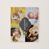 Aangepaste Collage foto's familienaam multi-afbeel Legpuzzel (Verticaal)