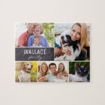 Aangepaste Collage foto's met familienaam Chalkboa Legpuzzel<br><div class="desc">Verras je dierbaren met een gepersonaliseerde puzzel die hun dierbare familiedecrementen laat zien. Met deze aangepaste puzzel kunt u een collage van familiefoto's creëer en zelfs personaliseren met uw familienaam. Het is een uniek en doordacht cadeau waar iedereen van kan genieten. Het aanpassen van de puzzel is een fluitje van...</div>
