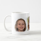 Aangepaste collage met drie foto's koffiemok (Links)