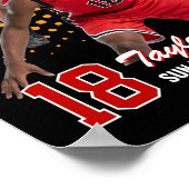 Aangepaste collage met foto van senior basketballs poster (Hoek)