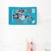 Aangepaste collage met foto van senior voetballer spandoek (Insitu)