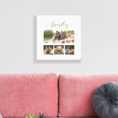 Aangepaste collage met vier familiefoto's en een l canvas afdruk (Insitu (Woonkamer))