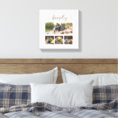 Aangepaste collage met vier familiefoto's en een l canvas afdruk (Insitu (Slaapkamer))