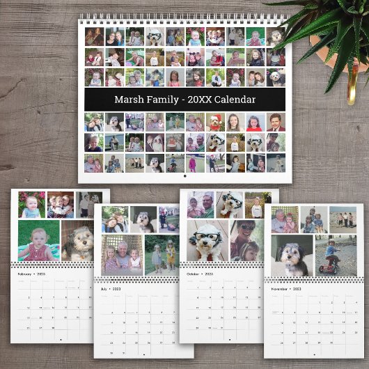 Aangepaste collage Modern Familie - 60 foto's Kalender
