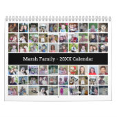 Aangepaste collage Modern Familie - 60 foto's Kalender (Hoes)