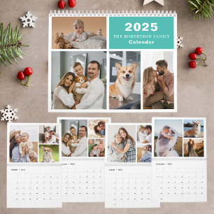 Aangepaste Collage Moderne Familie - 40 Foto 2025 Kalender
