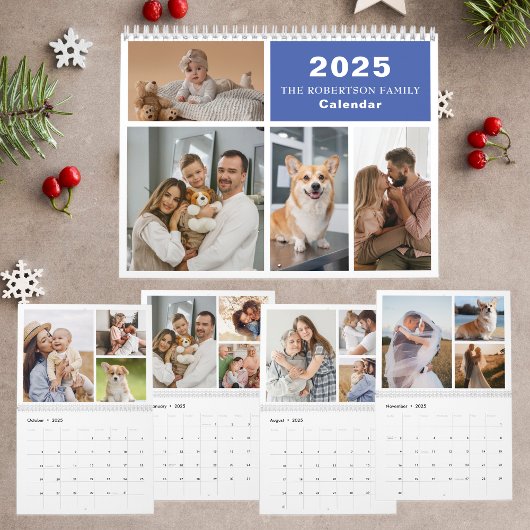 Aangepaste Collage Moderne Familie - 40 Foto 2025 Kalender