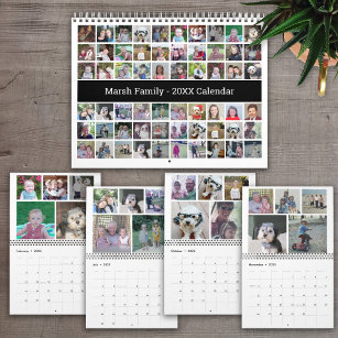 Aangepaste collage moderne familie - 60 foto 2024 kalender