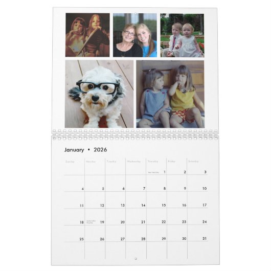 Aangepaste collage moderne familie - 60 foto 2024 kalender (Jan 2026)