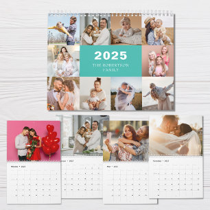 Aangepaste Collage Moderne Familiefoto 2025 Kalender