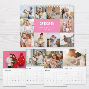 Aangepaste Collage Moderne Familiefoto 2025 Kalender