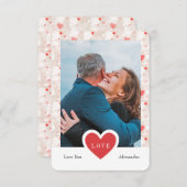 Aangepaste Collage Paar Foto & Valentijnsdag Bedankkaart (Voorkant / Achterkant)