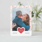 Aangepaste Collage Paar Foto & Valentijnsdag Bedankkaart (Staand voorkant)